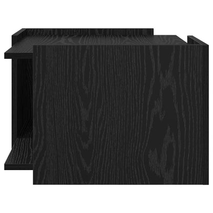 Coffee Table Black Oak 50.5 x 50 x 33 cm Engineered Wood