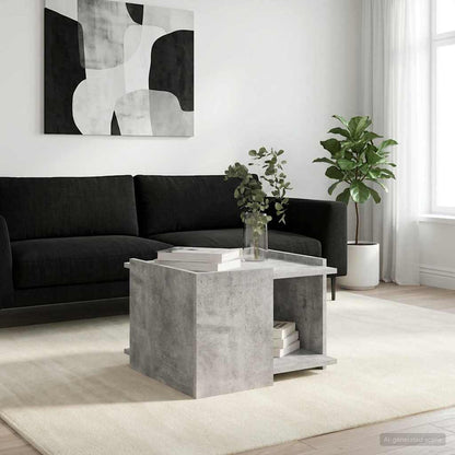 Coffee Table Concrete Grey 50.5 x 50 x 33 cm Engineered Wood