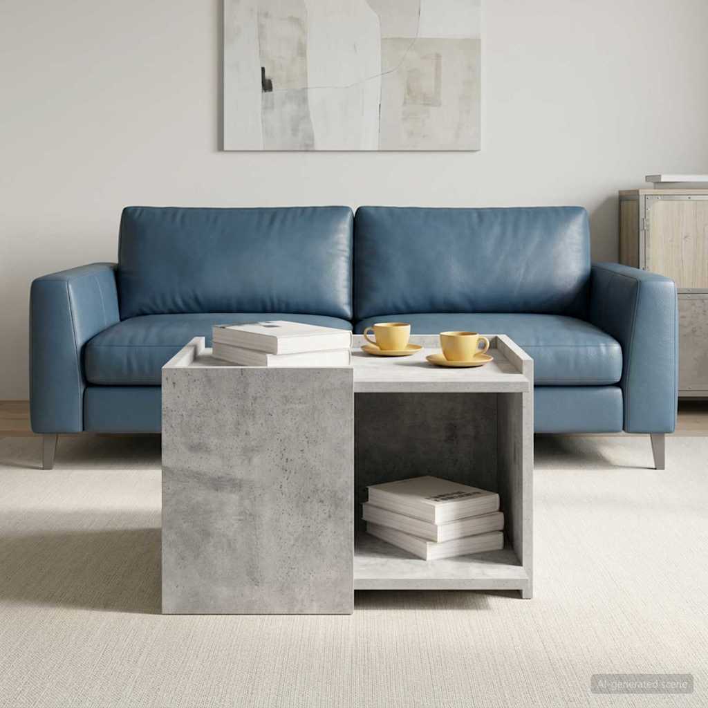 Coffee Table Concrete Grey 50.5 x 50 x 33 cm Engineered Wood