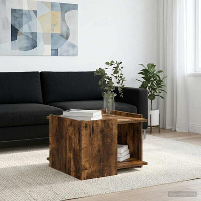 Coffee Table Smoked Oak 50.5 x 50 x 33 cm Engineered Wood