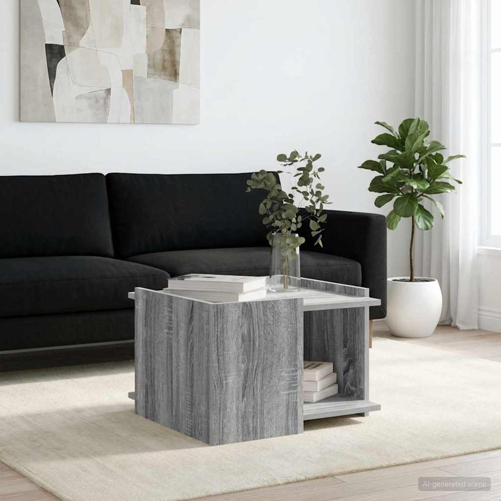 Coffee Table Grey Sonoma 50.5 x 50 x 33 cm Engineered Wood