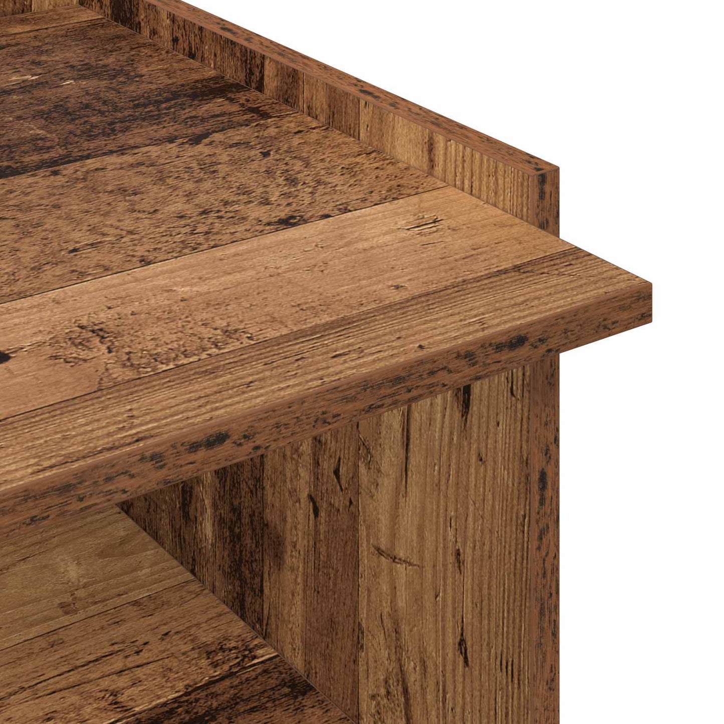 Coffee Table Old Wood 50.5 x 50 x 33 cm Engineered Wood