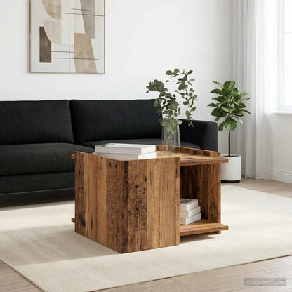 Coffee Table Old Wood 50.5 x 50 x 33 cm Engineered Wood