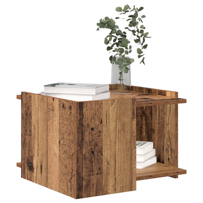 Coffee Table Old Wood 50.5 x 50 x 33 cm Engineered Wood