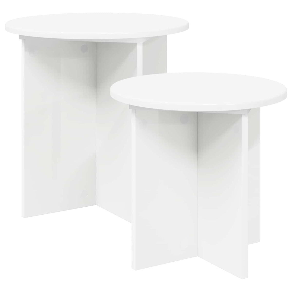 Side Table Set 2 pcs Ø 45 x 45 cm Engineered Wood