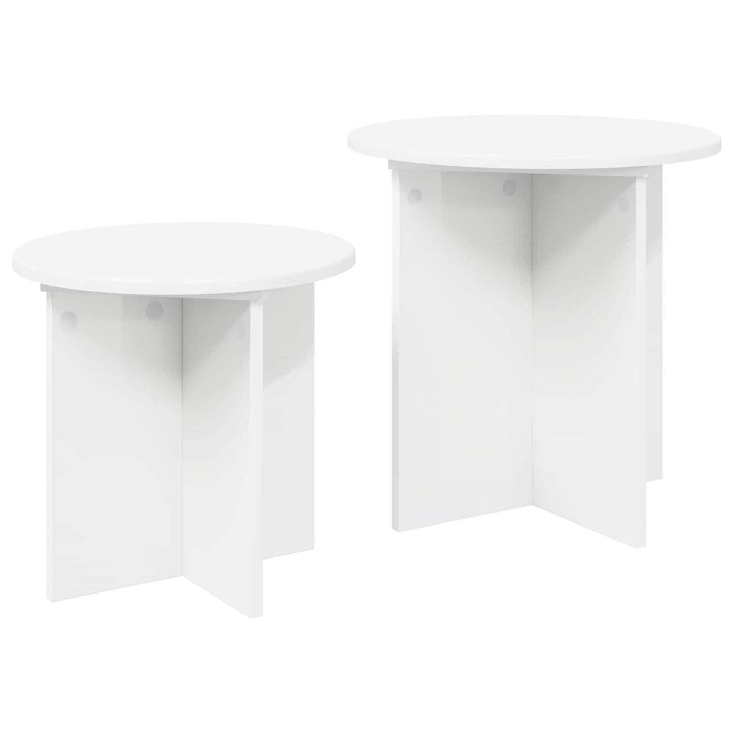 Side Table Set with Storage 2 pcs Engineered Wood