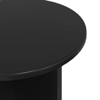 Side Table Set with Storage 2 pcs Black Oak Engineered Wood