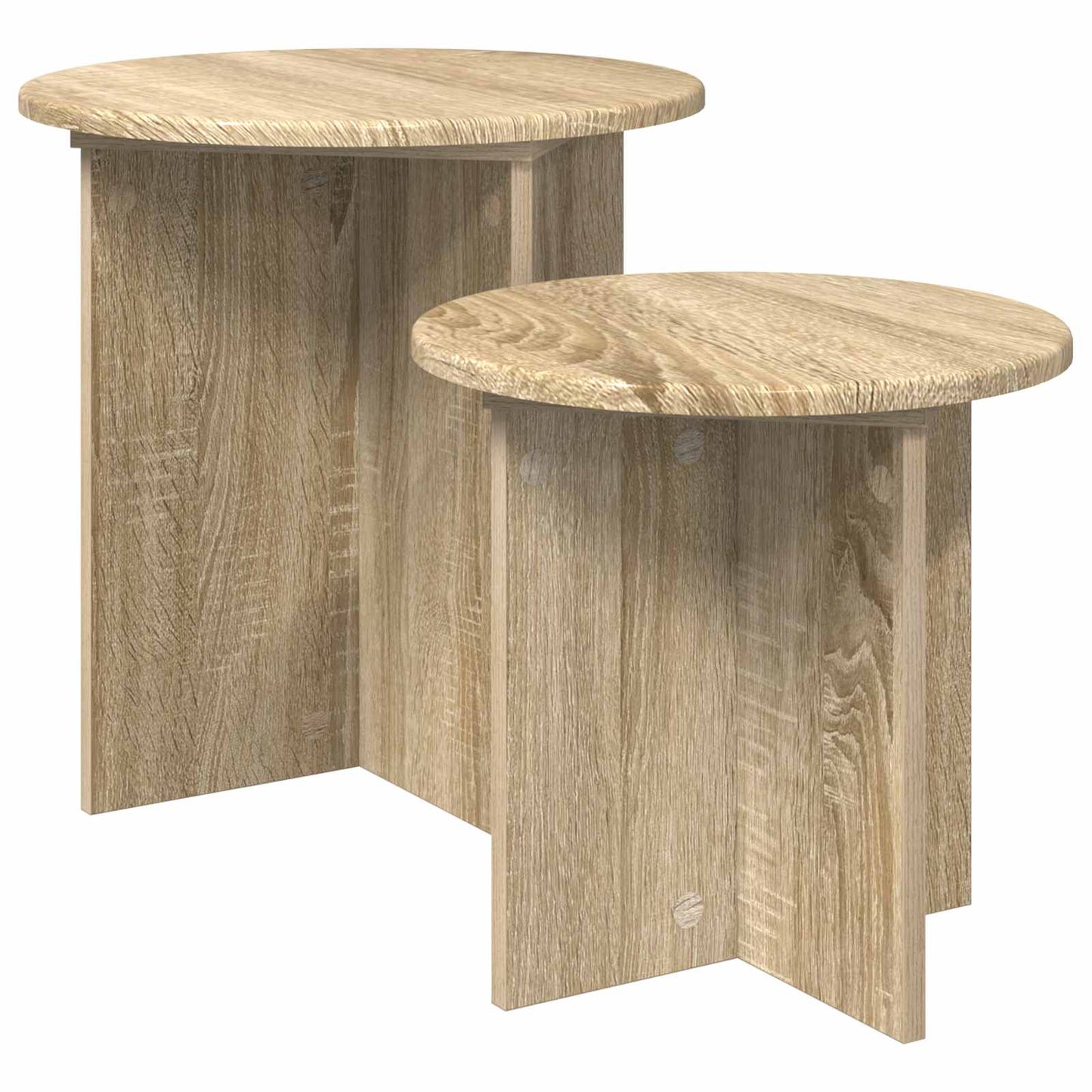 Side Table Set with Storage 2 pcs Sonoma Oak Engineered Wood