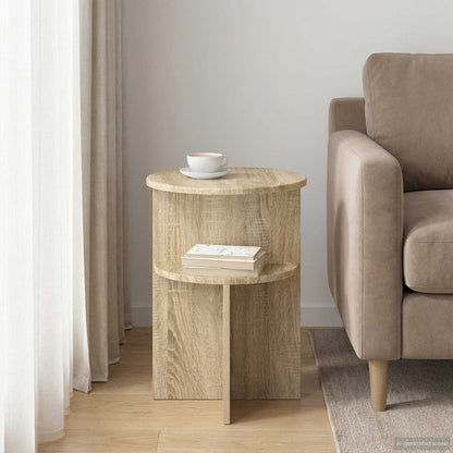 Side Table Sonoma Oak Ø 39.5 x 55 cm Engineered Wood