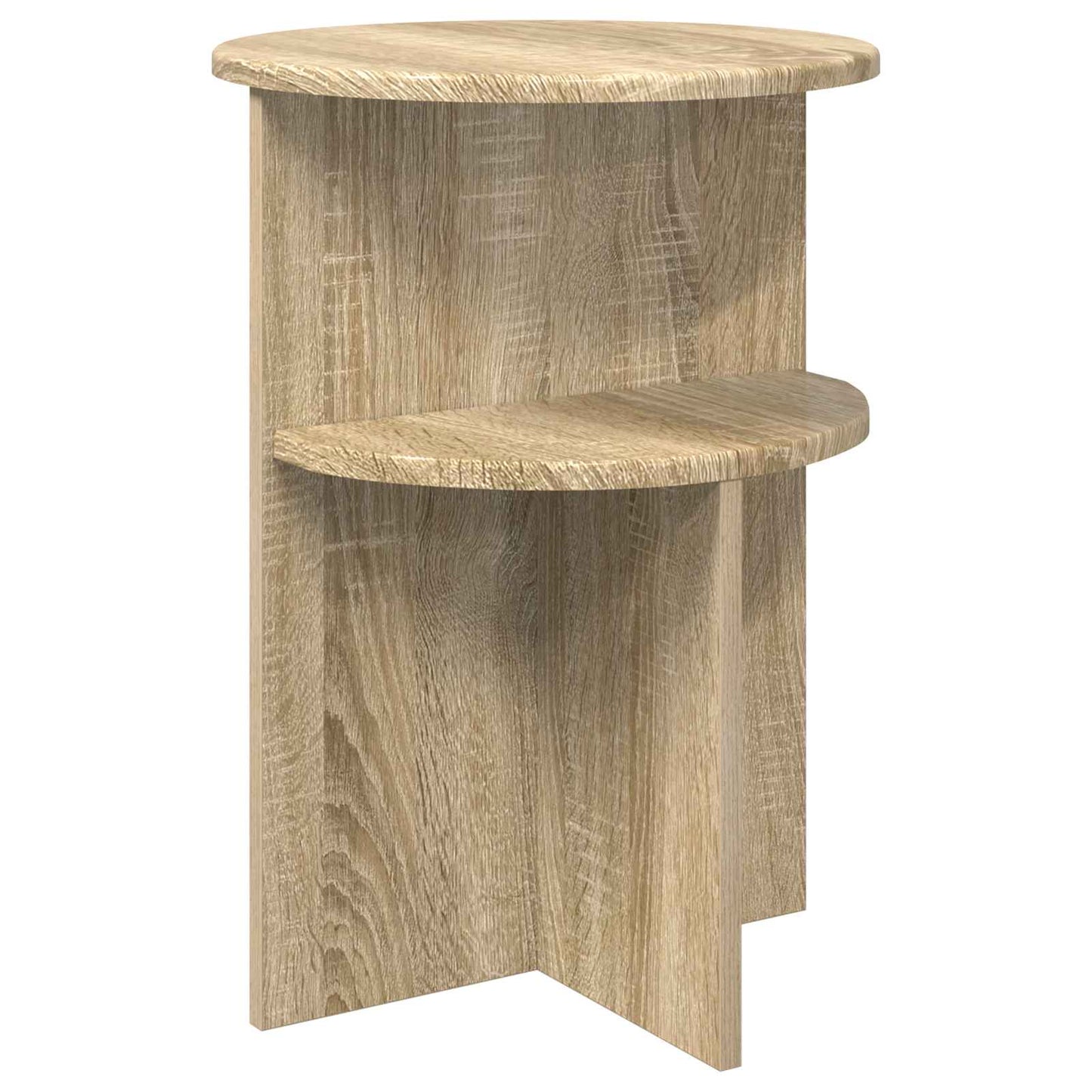 Side Table Sonoma Oak Ø 39.5 x 55 cm Engineered Wood
