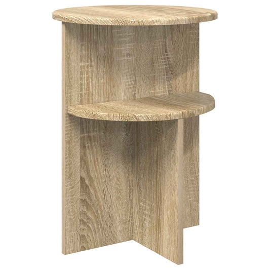 Side Table Sonoma Oak Ø 39.5 x 55 cm Engineered Wood