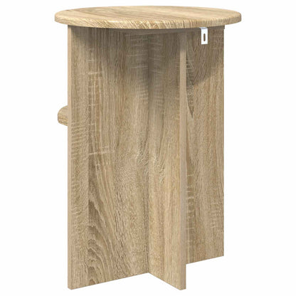 Side Table Sonoma Oak Ø 39.5 x 55 cm Engineered Wood