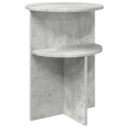 Side Table Concrete Grey Ø 39.5 x 55 cm Engineered Wood