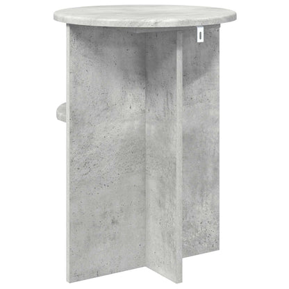 Side Table Concrete Grey Ø 39.5 x 55 cm Engineered Wood