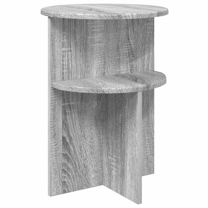 Side Table Grey Sonoma Ø 39.5 x 55 cm Engineered Wood