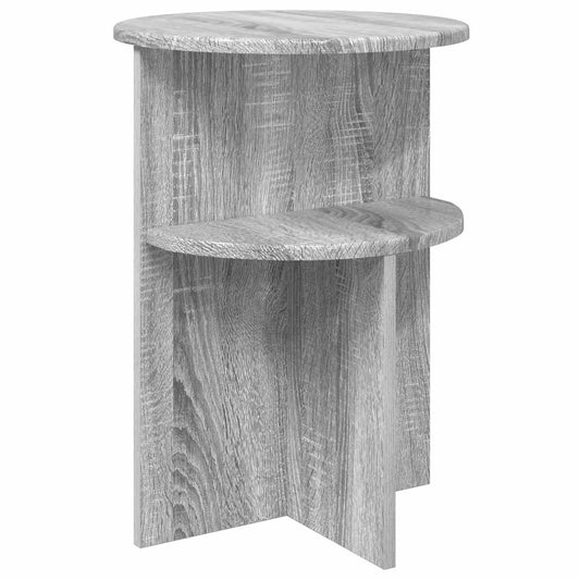 Side Table Grey Sonoma Ø 39.5 x 55 cm Engineered Wood