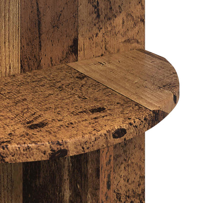 Side Table with Storage Old Wood Ø 39.5 x 55 cm Engineered Wood
