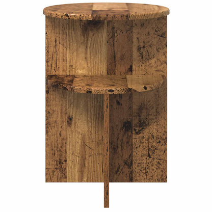 Side Table with Storage Old Wood Ø 39.5 x 55 cm Engineered Wood