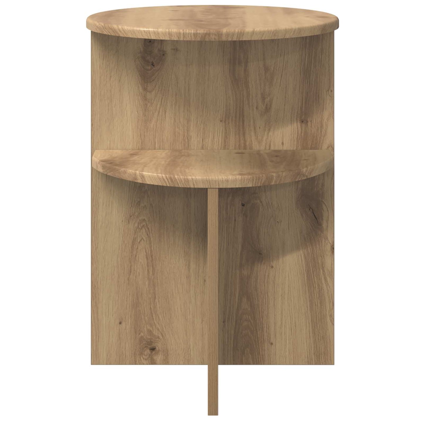 Side Table Artisan Oak Ø 39.5 x 55 cm Engineered Wood