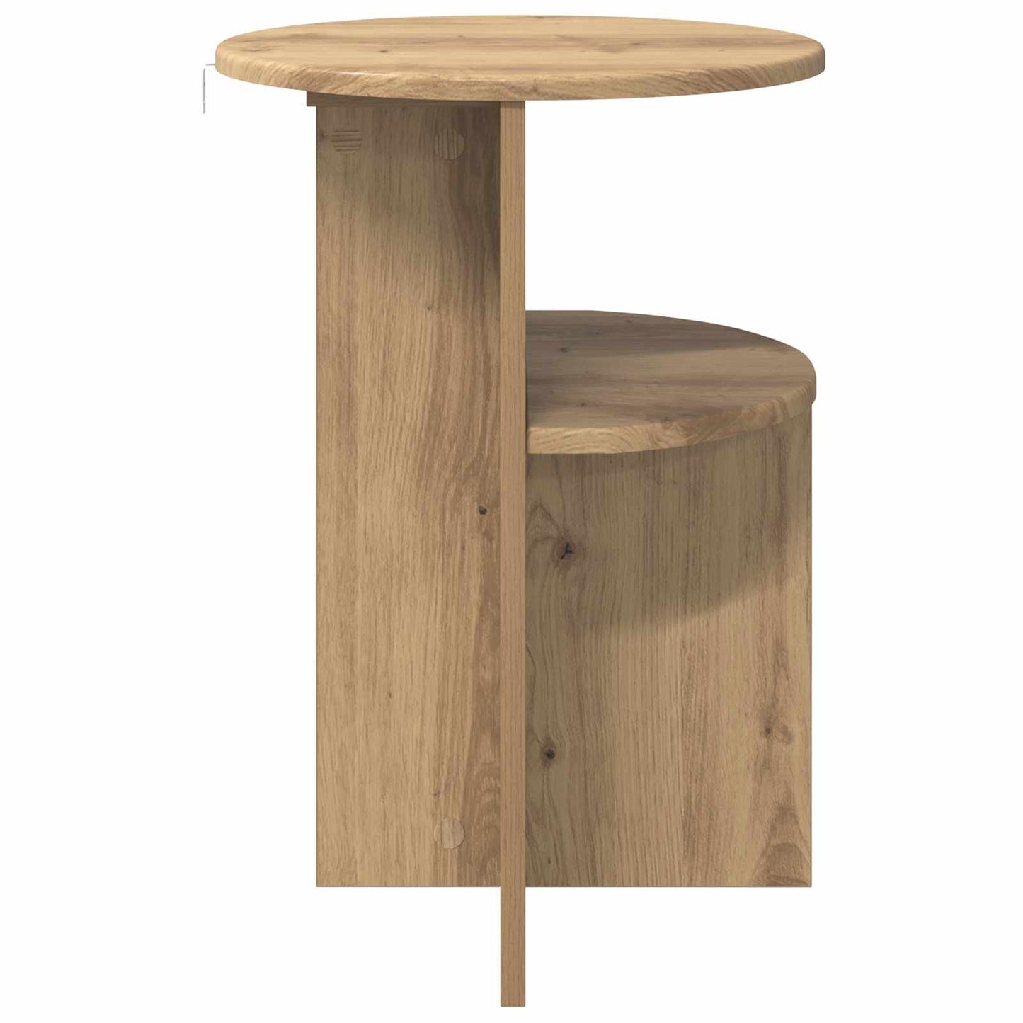 Side Table Artisan Oak Ø 39.5 x 55 cm Engineered Wood