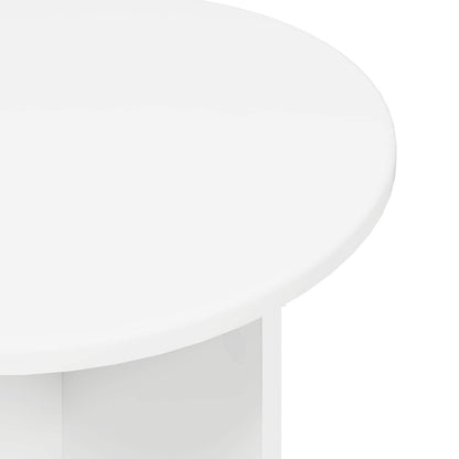 Side Table Set with Storage 2 pcs White Engineered Wood