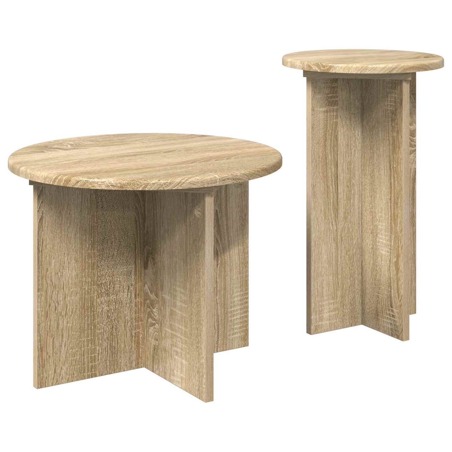 Side Table Set with Storage 2 pcs Sonoma Oak Engineered Wood