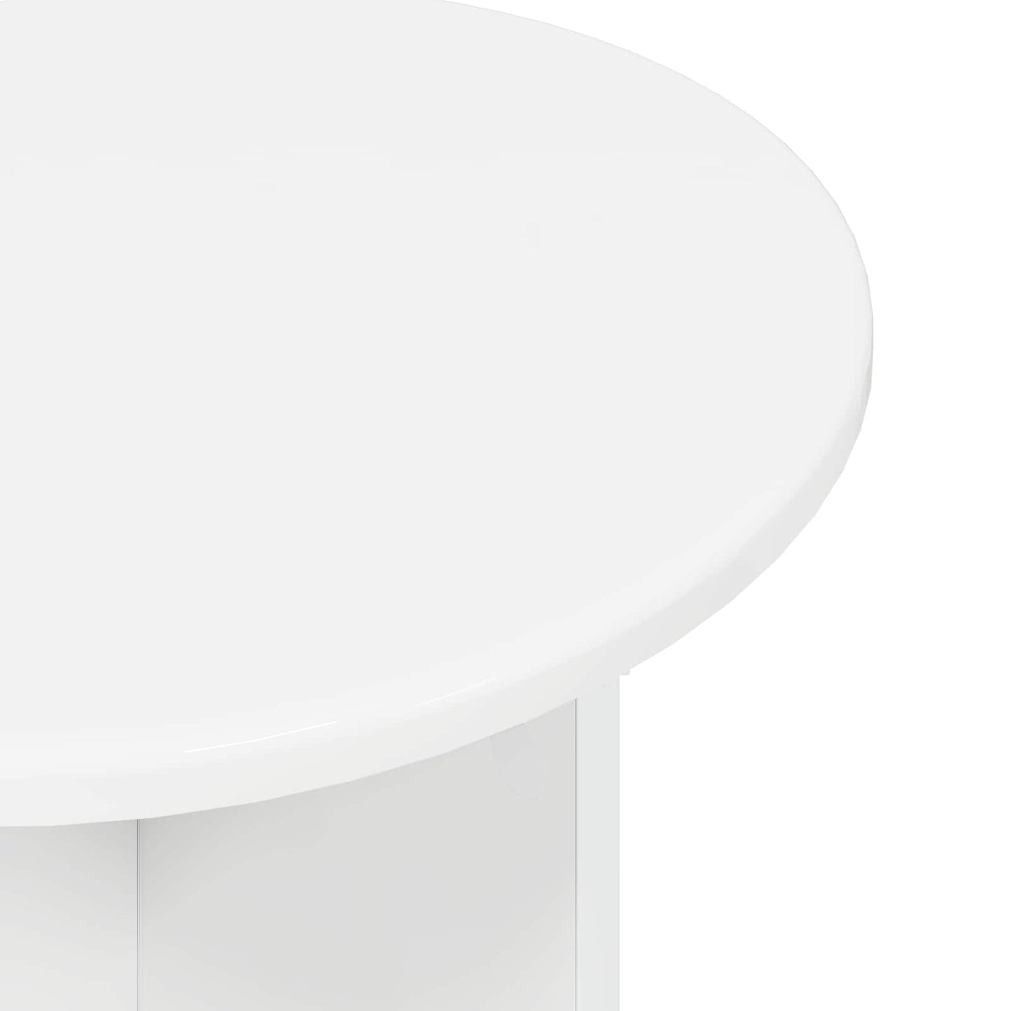 Side Table Set 2 pcs High Gloss White Engineered Wood