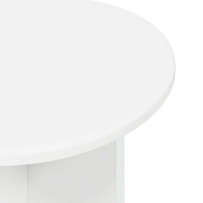 Side Table Set 2 pcs High Gloss White Engineered Wood