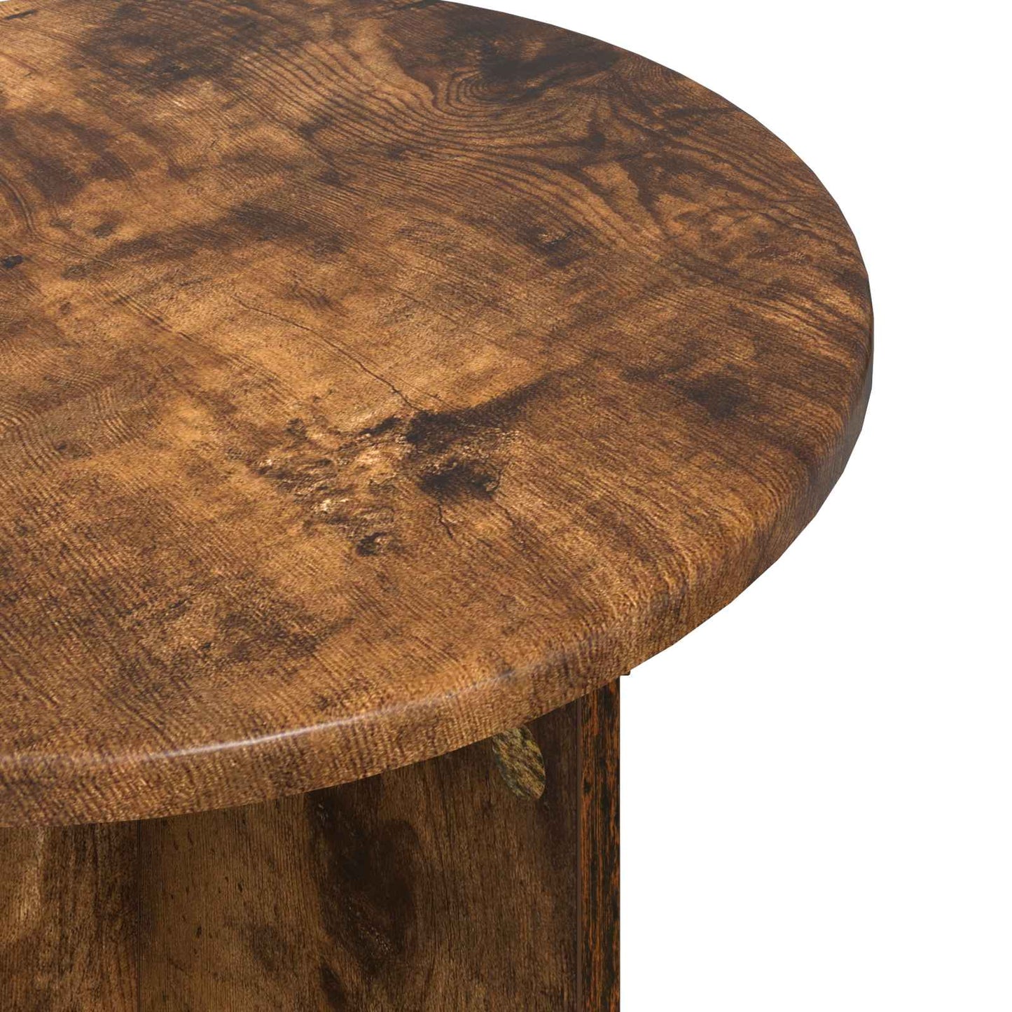 Side Table Set 2 pcs Smoked Oak Ø 45 x 35 cm Engineered Wood