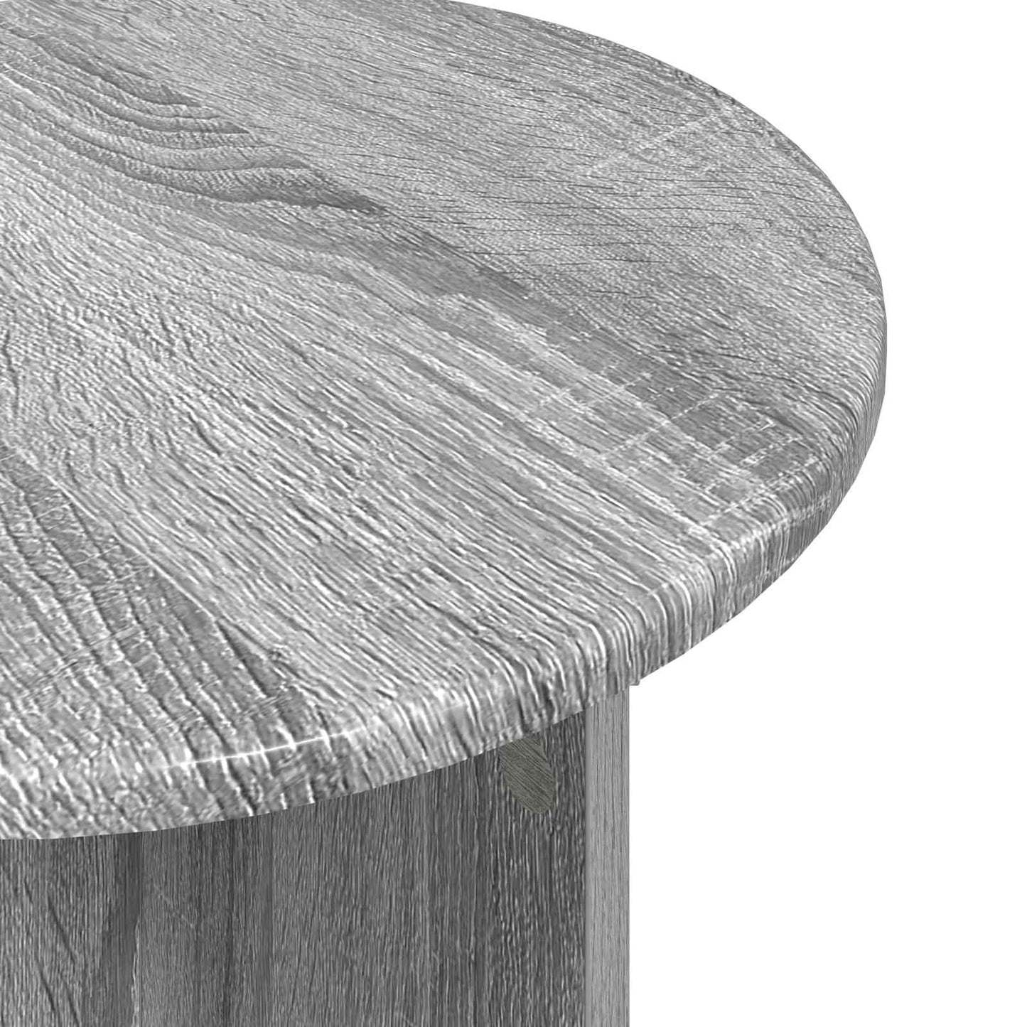 Side Table Set 2 pcs Grey Sonoma Ø 45 x 35 cm Engineered Wood