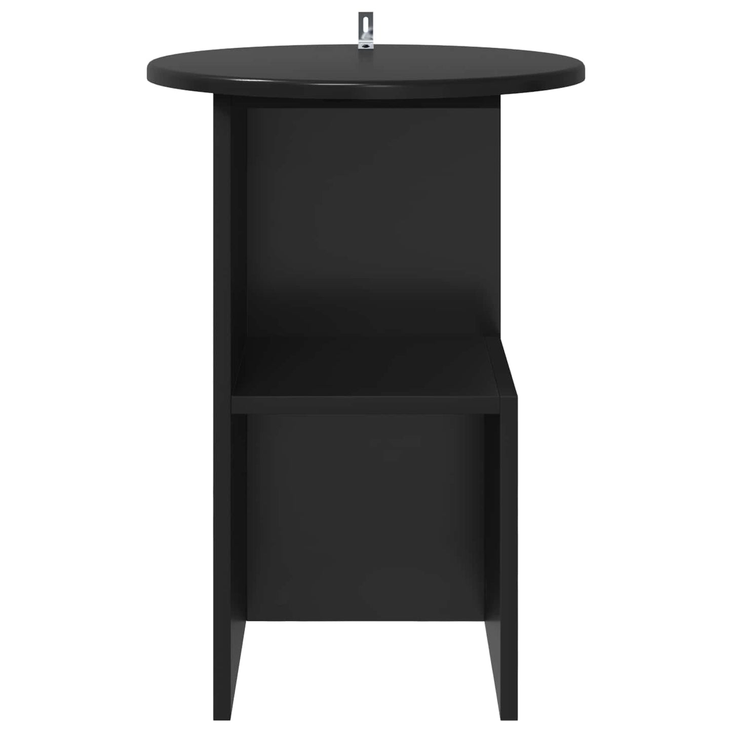 Side Table Black Oak Ø 39.5 x 55 cm Engineered Wood