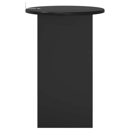 Side Table Black Oak Ø 39.5 x 55 cm Engineered Wood