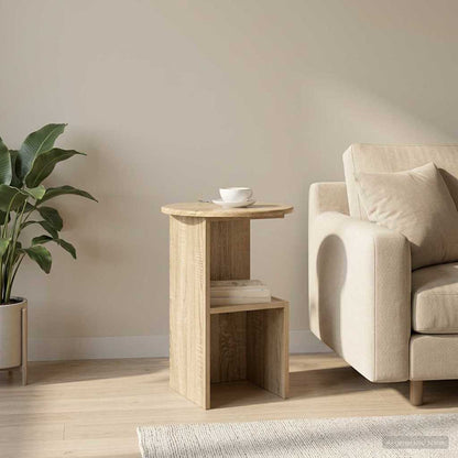 Side Table Sonoma Oak Ø 39.5 x 55 cm Engineered Wood
