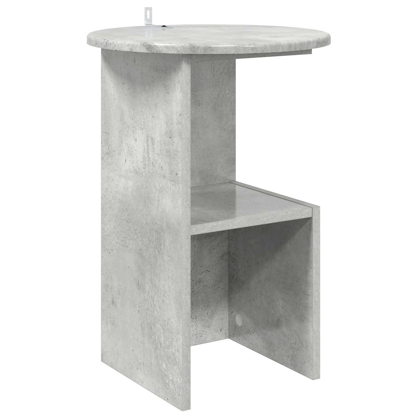 Side Table Concrete Grey Ø 39.5 x 55 cm Engineered Wood