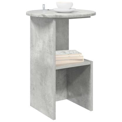 Side Table Concrete Grey Ø 39.5 x 55 cm Engineered Wood