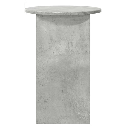 Side Table Concrete Grey Ø 39.5 x 55 cm Engineered Wood