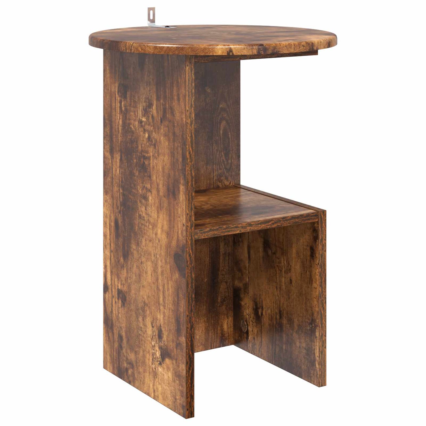 Side Table Smoked Oak Ø 39.5 x 55 cm Engineered Wood