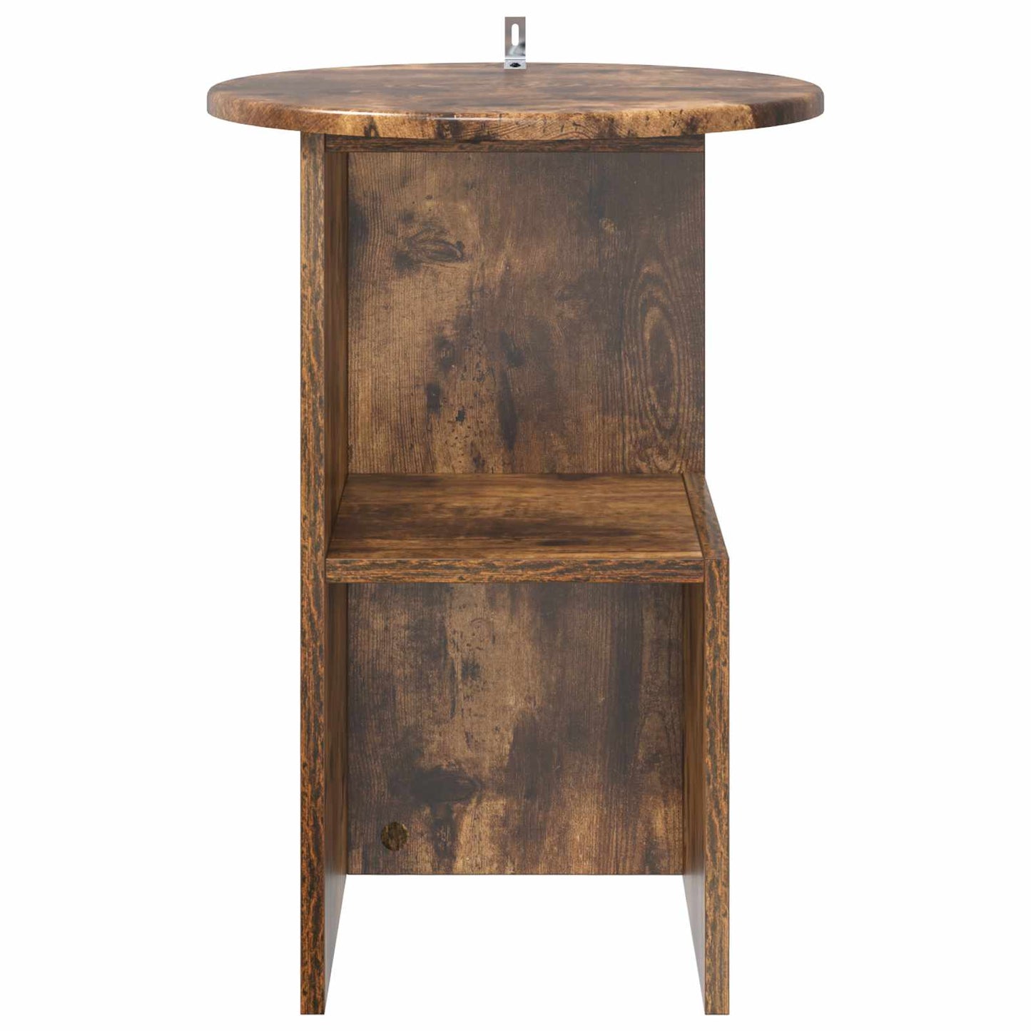Side Table Smoked Oak Ø 39.5 x 55 cm Engineered Wood