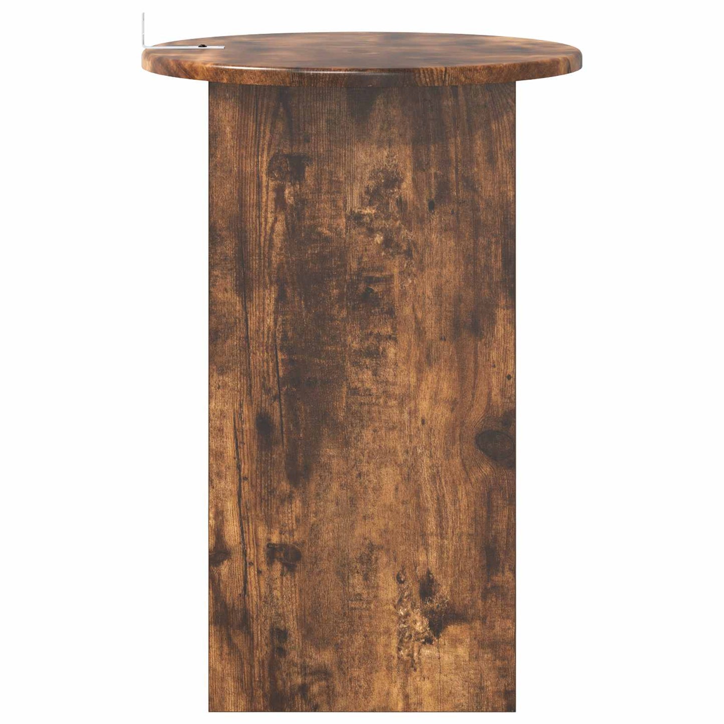 Side Table Smoked Oak Ø 39.5 x 55 cm Engineered Wood