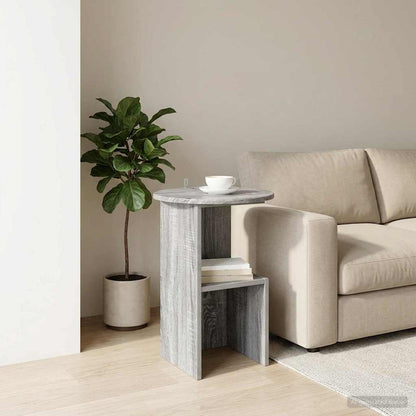 Side Table Grey Sonoma Ø 39.5 x 55 cm Engineered Wood