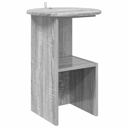 Side Table Grey Sonoma Ø 39.5 x 55 cm Engineered Wood