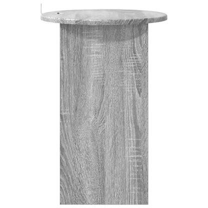 Side Table Grey Sonoma Ø 39.5 x 55 cm Engineered Wood