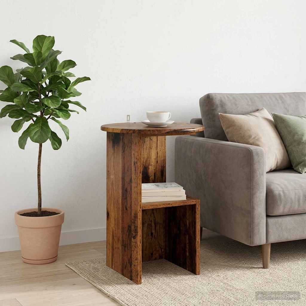 Side Table Old Wood Ø 39.5 x 55 cm Engineered Wood