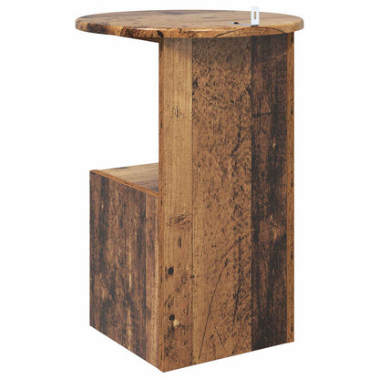 Side Table Old Wood Ø 39.5 x 55 cm Engineered Wood