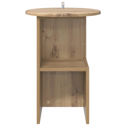 Side Table Artisan Oak Ø 39.5 x 55 cm Engineered Wood