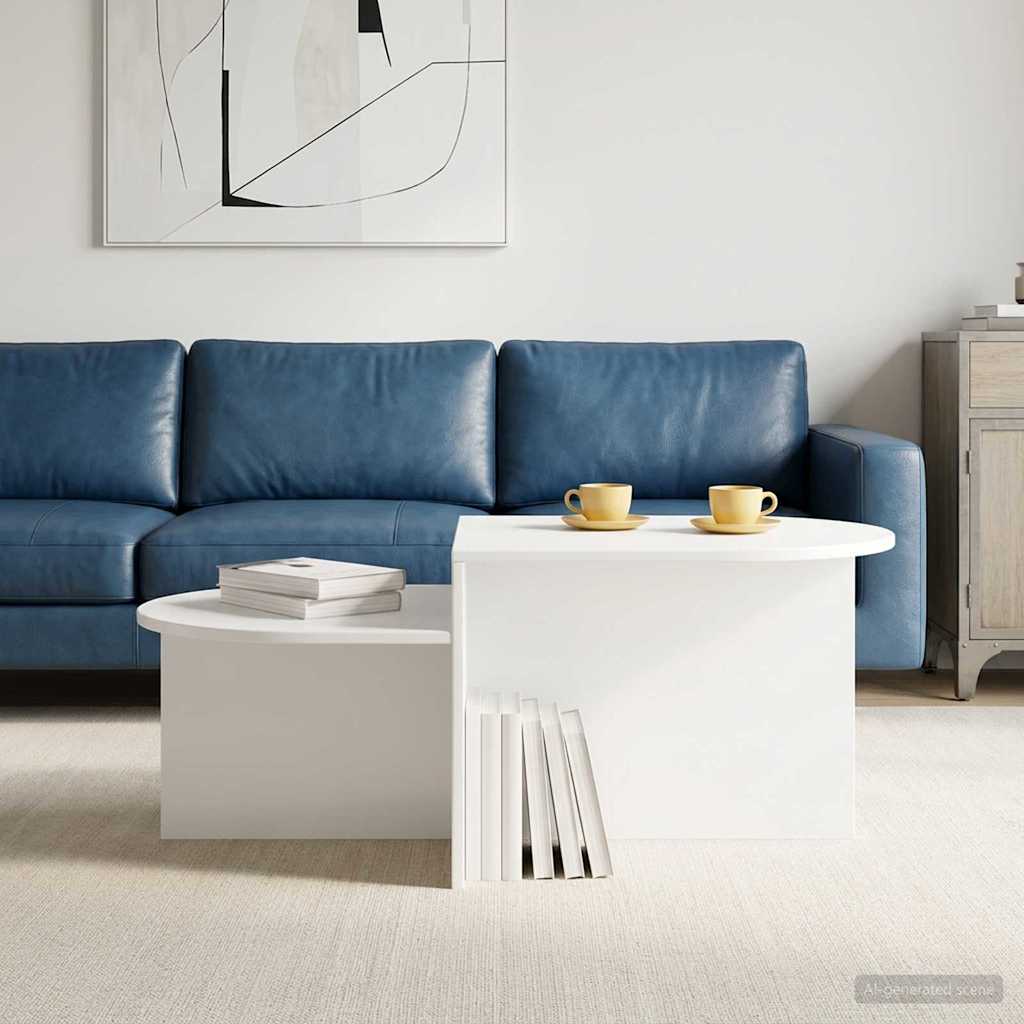 Coffee Table White 100 x 50 x 40 cm Engineered Wood