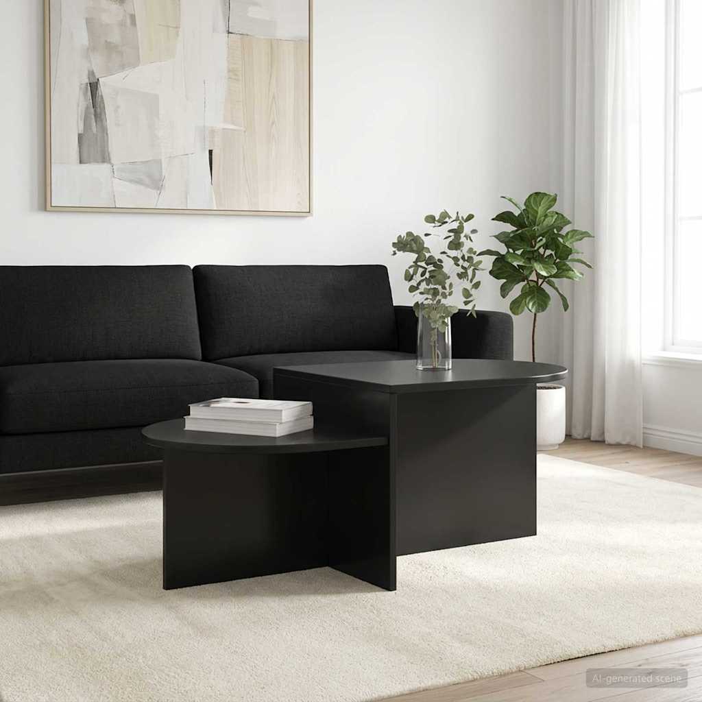 Coffee Table Black Oak 100 x 50 x 40 cm Engineered Wood