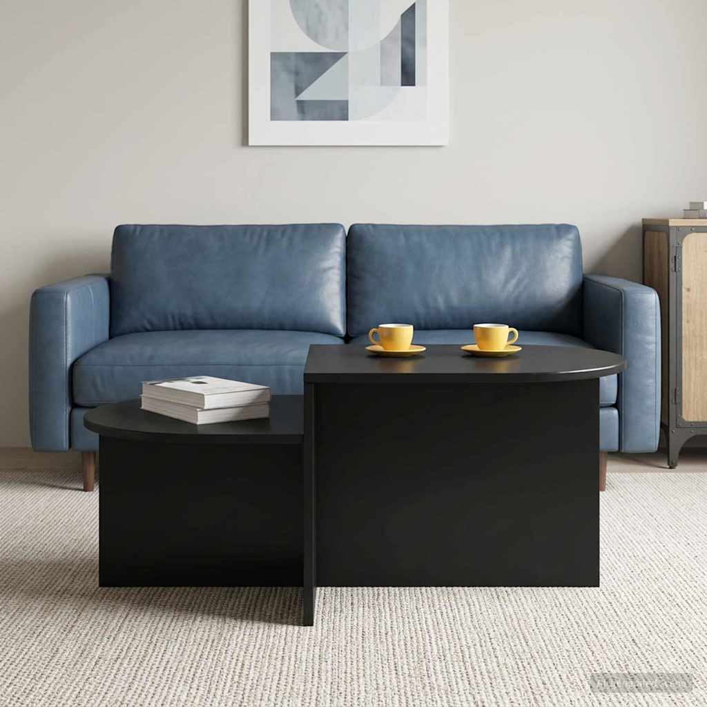 Coffee Table Black Oak 100 x 50 x 40 cm Engineered Wood