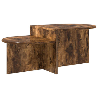 Coffee Table Smoked Oak 100 x 50 x 40 cm Engineered Wood