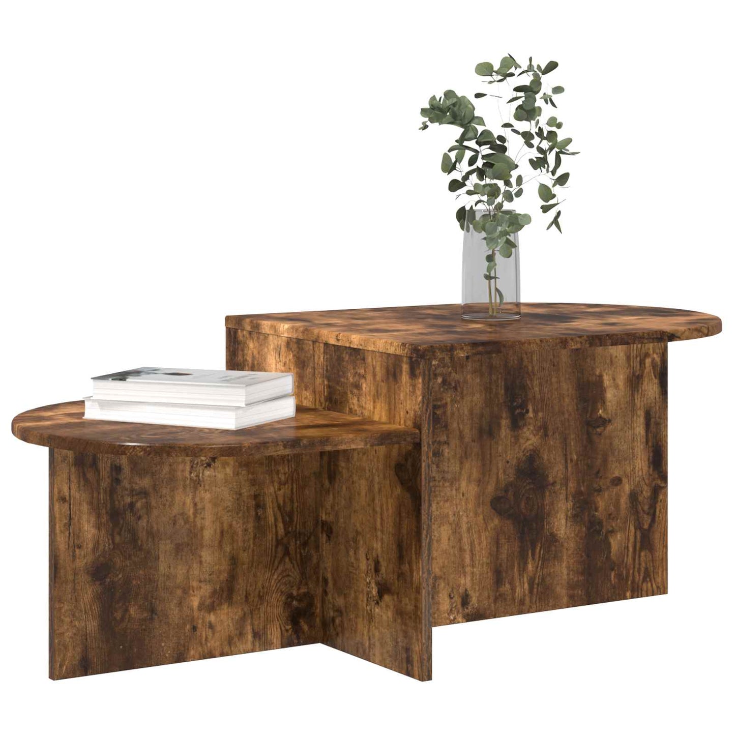Coffee Table Smoked Oak 100 x 50 x 40 cm Engineered Wood